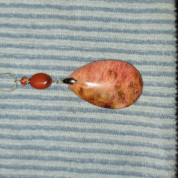 Jewelry - Fossilized Coral Stone & Jasper Necklace
